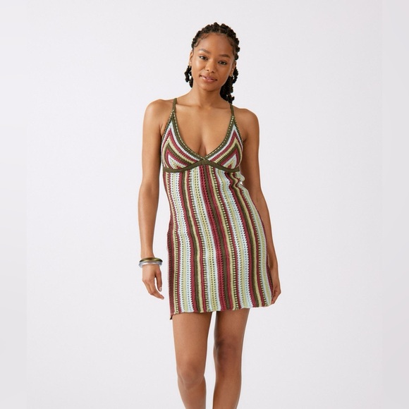 UO Kian Crochet Mini Dress - Picture 2 of 2